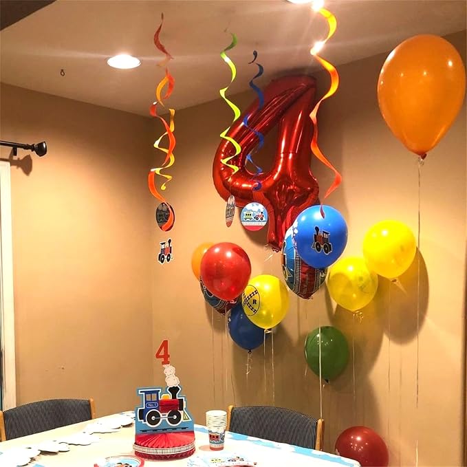 Red Number Balloons, 40 Inch 0-9 Set Number Balloons - Image 5