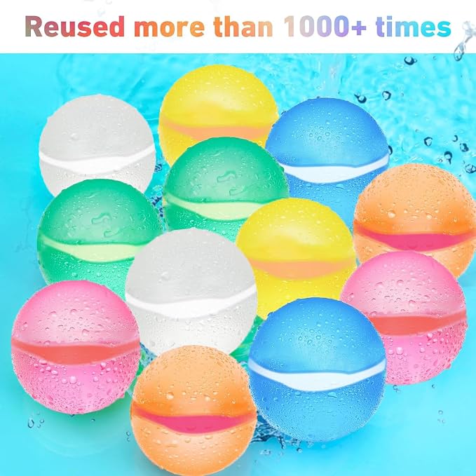 24PCS Reusable Water Balloons for Kids, Water Bomb Summer Toy - Image 6