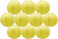 Yellow Paper Lanterns Hanging Chinese Japanese Round Lanterns 10 in 10 Pack | by BARTHEW