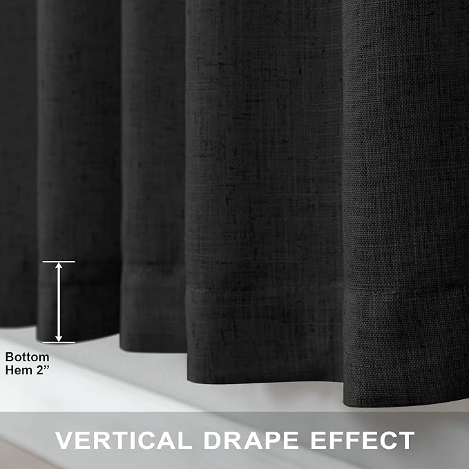 Black Long Drapes 108 Inch Length - Image 6