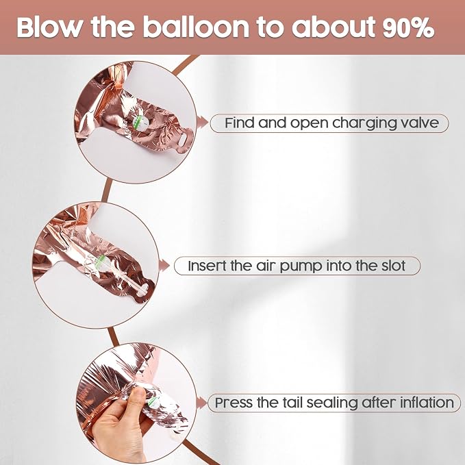 8 Balloon - Rose Gold Birthday Number Balloons, 40 Inch Party Decorations | - Image 6