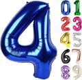 4 Balloon - Night Blue Birthday Number Balloons, 40 Inch Party Decorations | by ALPHADELTAPI