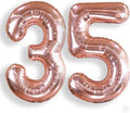 AULE 40 Inch Rose Gold 35 Balloon Number Foil 0-9 Birthday Big Numbers | by AULE