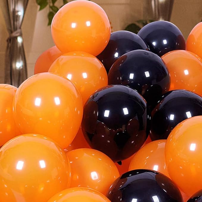 Black and Orange Balloon Arch Kit, 18 12 10 5 Inch Different Size Balloons - Image 4