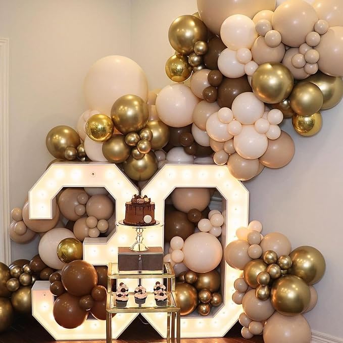 110pcs Brown Balloons 12 Inch Latex Balloon Arch Kit - Image 6