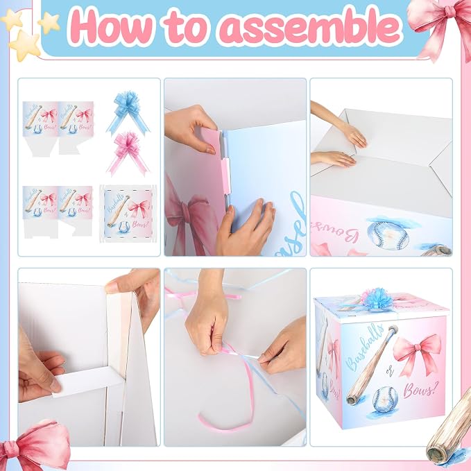 AmazingSpark 28in Giant Gender Reveal Gift Box - Image 3