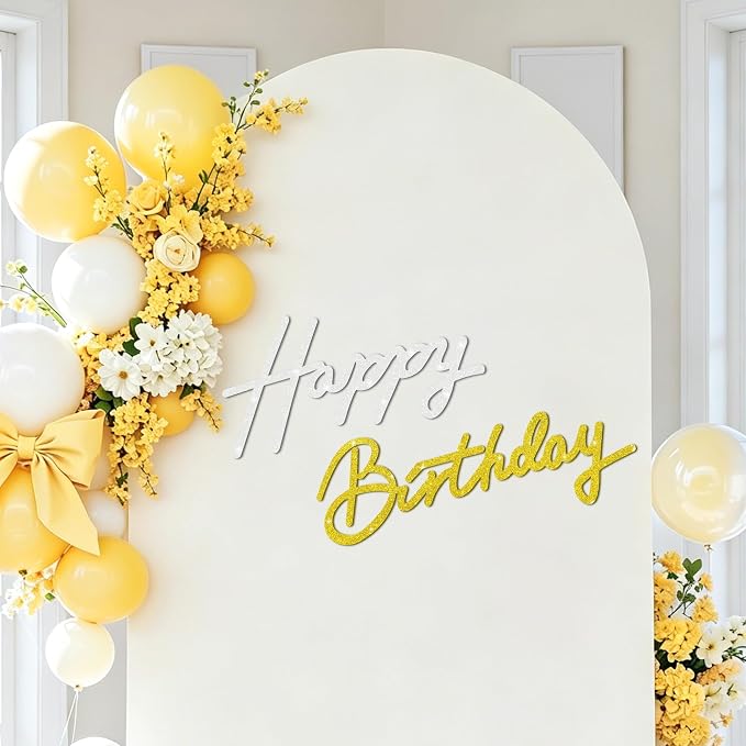 TONIFUL Happy Birthday Sign for Backdrop by TONIFUL