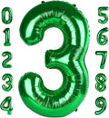 Number 3 Balloons 40 Inch for 3rd 33 Birthday Party Decorations, Dark Green | by Mluchee