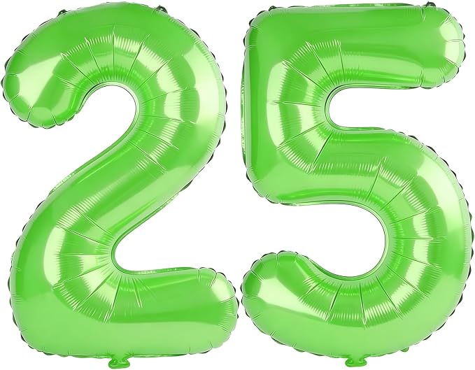 40 Inch Number 25 Balloons for 25th Birthday Party Decorations, 0-100 Fruit by FOBELEC