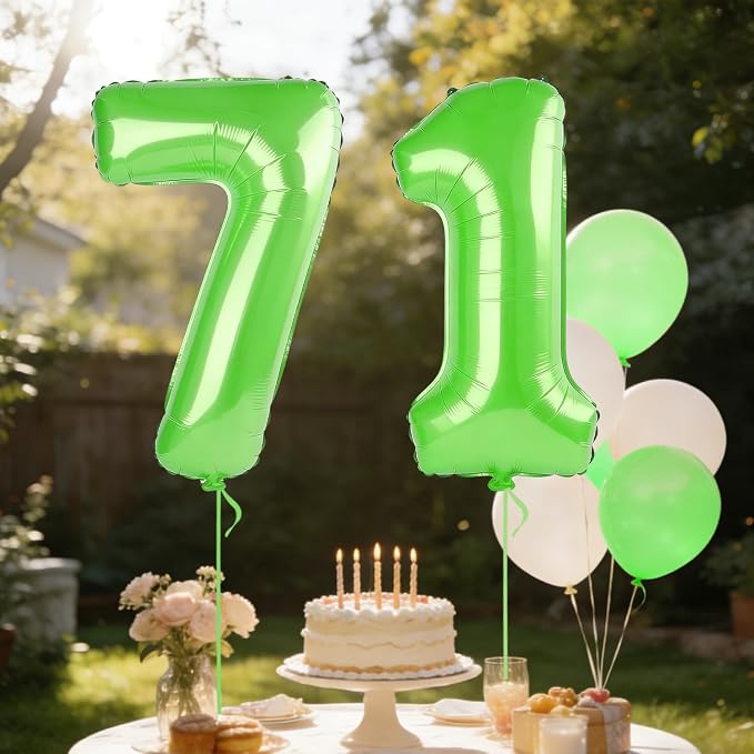 40 Inch Number 71 Balloons for 71st Birthday Party Decorations, 0-100 Fruit - Image 3