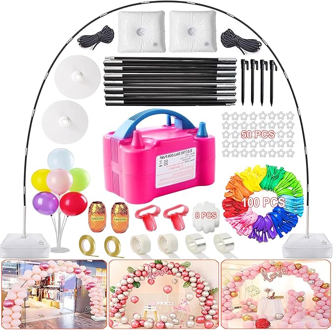 Balloon Arch Kit and Balloon Pump, 9Ft Tall & 10Ft Wide Adjustable Balloon Arch by Chaohua