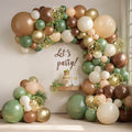 Sage Green Brown Gold Balloons Arch Kit, Party Decorations | Tan Nude Sand White by Zesliwy