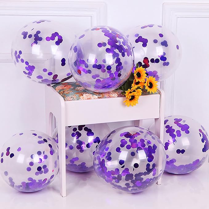 Purple Confetti Balloons - Image 6