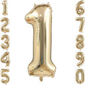 White Gold Number 1 Balloon 40 Inch, Foil Numeral by Unknown