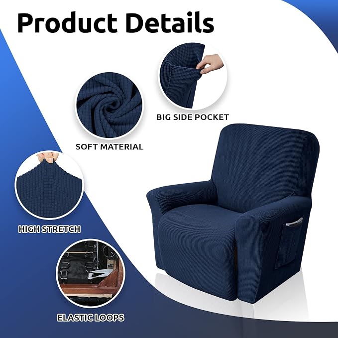 Recliner Chair Covers, 1-Piece Lazy Boy Recliner Covers, Furniture Protector & - Image 7