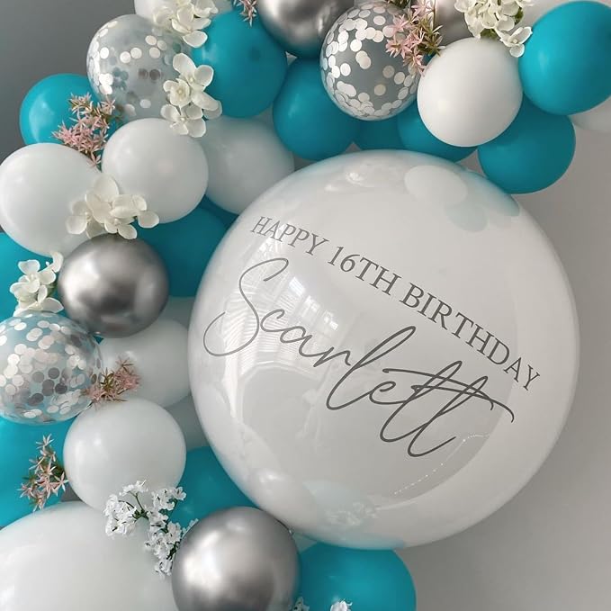 Teal and Silver Balloons - Image 6