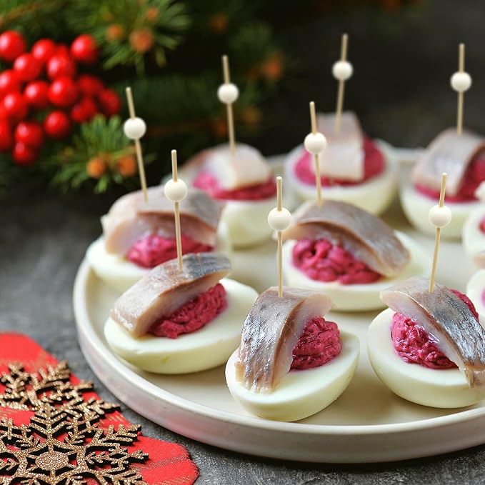 Minisland Pure White Pearl Bamboo Cocktail Picks, Decorative Toothpicks | 4.7 - Image 5