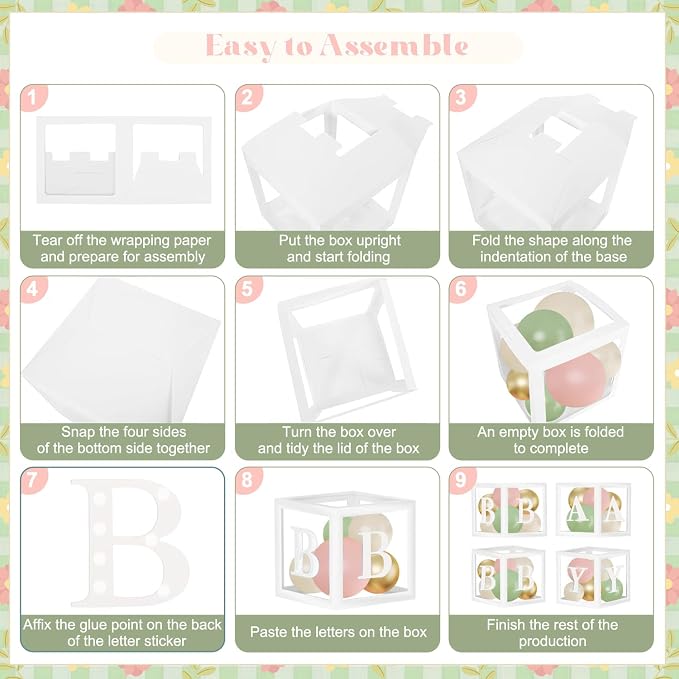 CROSSFINGERS Pink and Green Baby Shower Decorations - Image 6