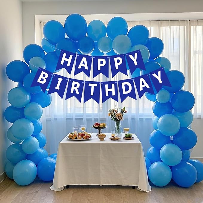 Happy Birthday Banner Sign, Birthday Garland Wall Door Hanging Banners Flag - Image 2