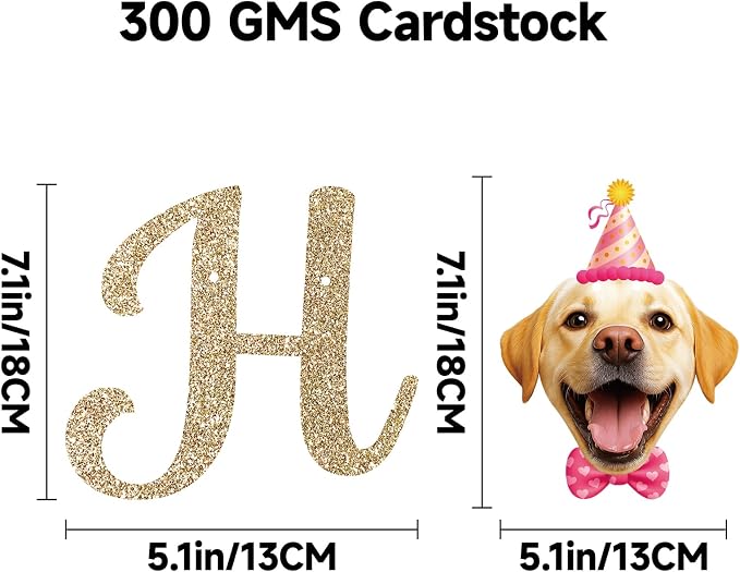 Alynta Dog Happy Birthday Banner Pre-Strung Dog Birthday Party Decorations | NO - Image 2