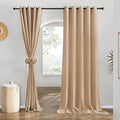 NICETOWN Flax Camel Linen Curtains by NICETOWN