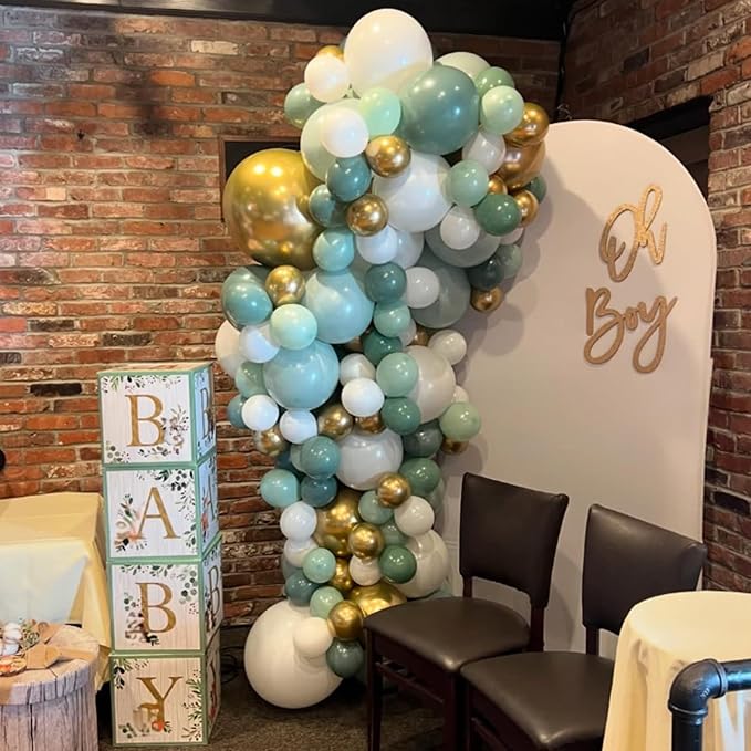 Sage Green and Blue Balloons - Image 8