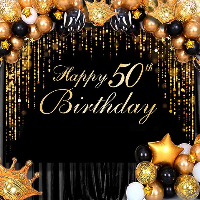 Happy 50th Birthday Photo Background - Image 4
