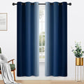 Yakamok Ombre Curtains Blue and Greyish White by Yakamok