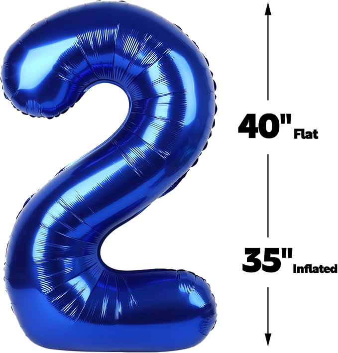 Big Number Balloon 40 Inch, Large Foil Number Balloons, Number Balloons - Image 3