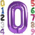 40 Inch Purple Number 0 Balloon Birthday Party Decorations by Hadoife