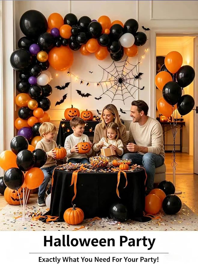 Black Balloons 125 Pcs Different Sizes 18 12 10 5 Inch Black Balloon Arch Kit - Image 9