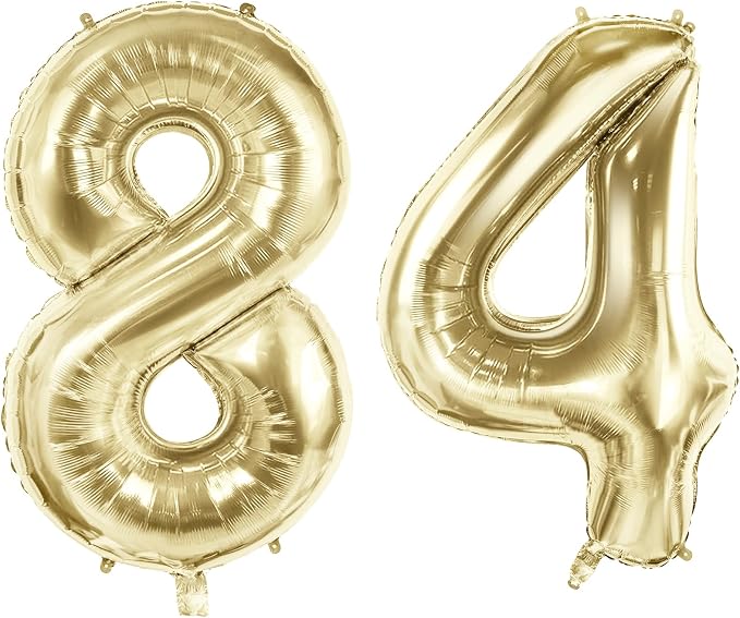 Number 84 Balloons for 84th Birthday Party Decorations, 40 Inch 0-100 by Joycard