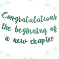 Pre-Strung Congratulations Banner New Chapter & Journey Hanging Garland Glitter by Unknown