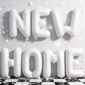 White NEW HOME Letter Balloon for Housewarming Party Decoraction, 16 inch Matte by Togvu