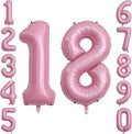 Pearlescent Pink Number 18 Balloon 40 Inch, Shiny Foil by Unknown