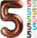 Coffee Brown Number 5 Balloon 40 Inch by IWERP