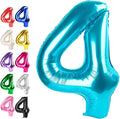 Blue Number 4 Balloon 40 inch, Balloon numbers party supplies, deco photo shoot by Upgesy