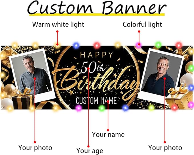 Dicodes Personalized Happy Birthday Banner - Image 2