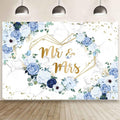 AIBIIN 8x6ft Mr and Mrs Floral Backdrop by AIBIIN