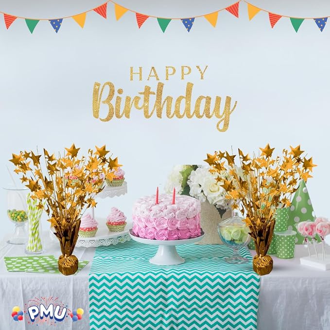 PMU Bursting Star Metallic Foil Spray Centerpiece- Metallic Orange Balloon - Image 4