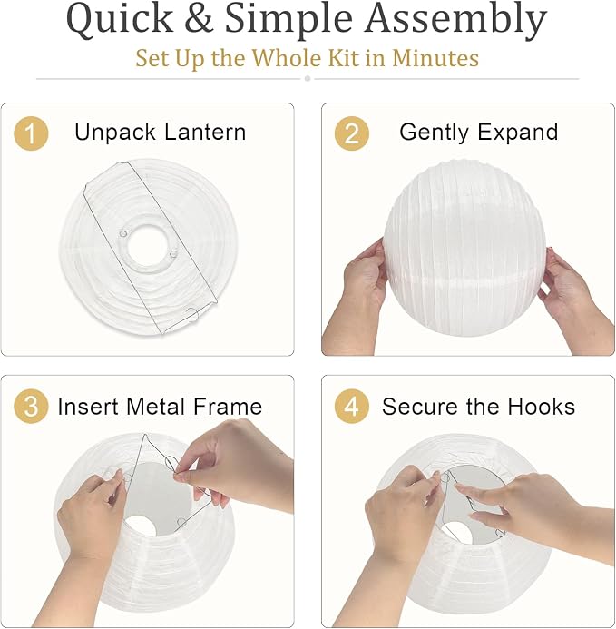 White Paper Lanterns, Baby Showers, Classrooms, Graduation Parties and Clean - Image 5