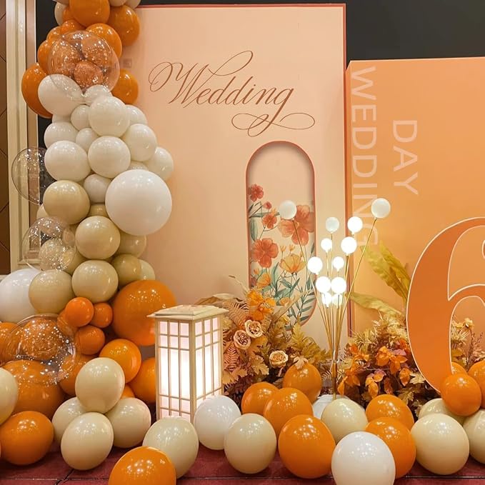 Burnt Orange Boho Balloon Arch Kit, Pastel Brown Macaron Pink Balloons | 155 - Image 4