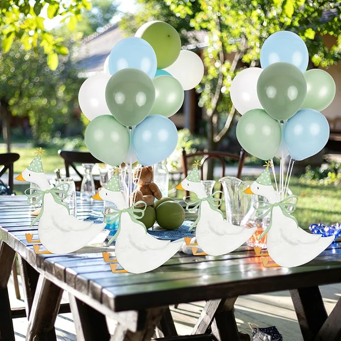 6 Sets One Silly Goose Birthday Decoration Silly Goose Baby Shower Tabletop - Image 5