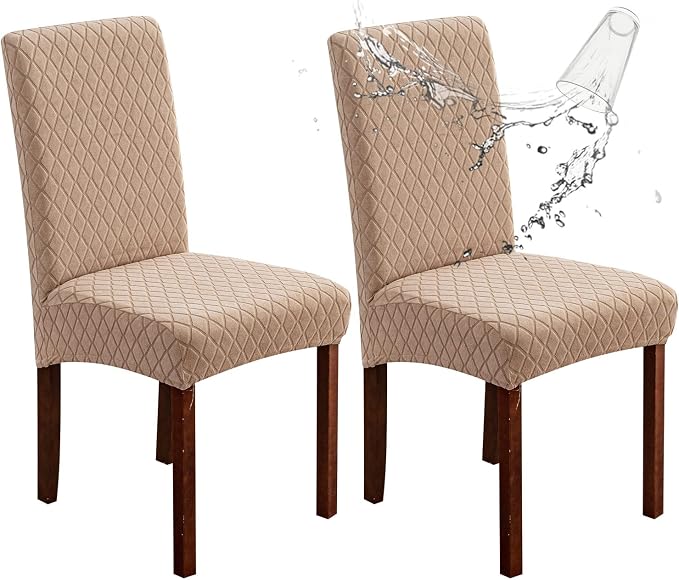 Waterproof Dining Chair Covers Set of 2 Parsons Chair Slipcovers | Double by Genina