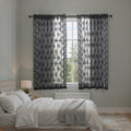 Kotile Black Floral Lace Curtains by Kotile+Curtains