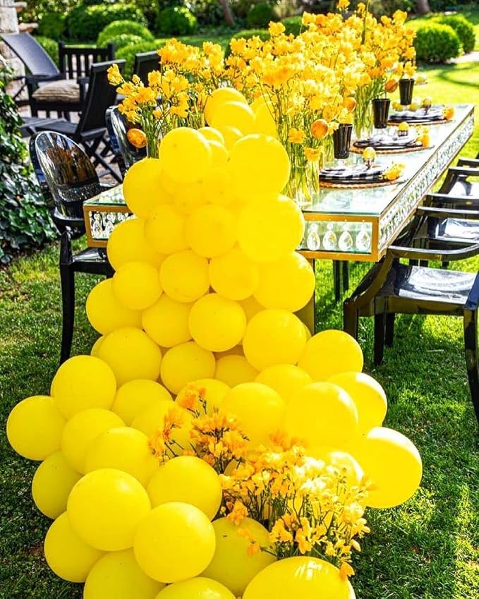 KBZVNAF Yellow Balloons Latex Party Balloon - Image 4