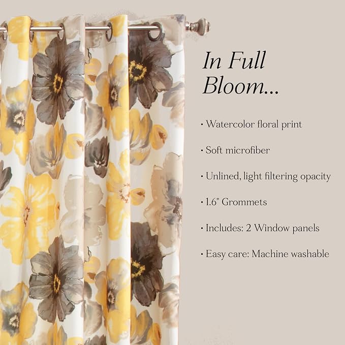 Lush Decor Leah Room Darkening Window Curtain Panel Pair, 84 inch x 52 inch - Image 7