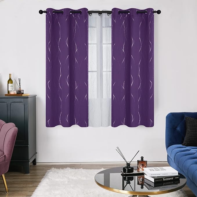 Deconovo Living Room Curtains 36 Inches Long, Thermal Insulated, Room Darkening - Image 2