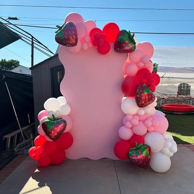 Strawberry Balloons, 12 Inch Red and Pink Balloons - Image 4