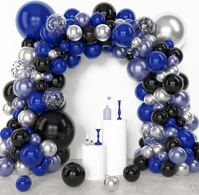 Amandir 153pcs Blue and Black Balloons Arch Garland Kit Different Sizes | 18 12 - Image 7